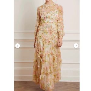 Needle and thread ruffle gown